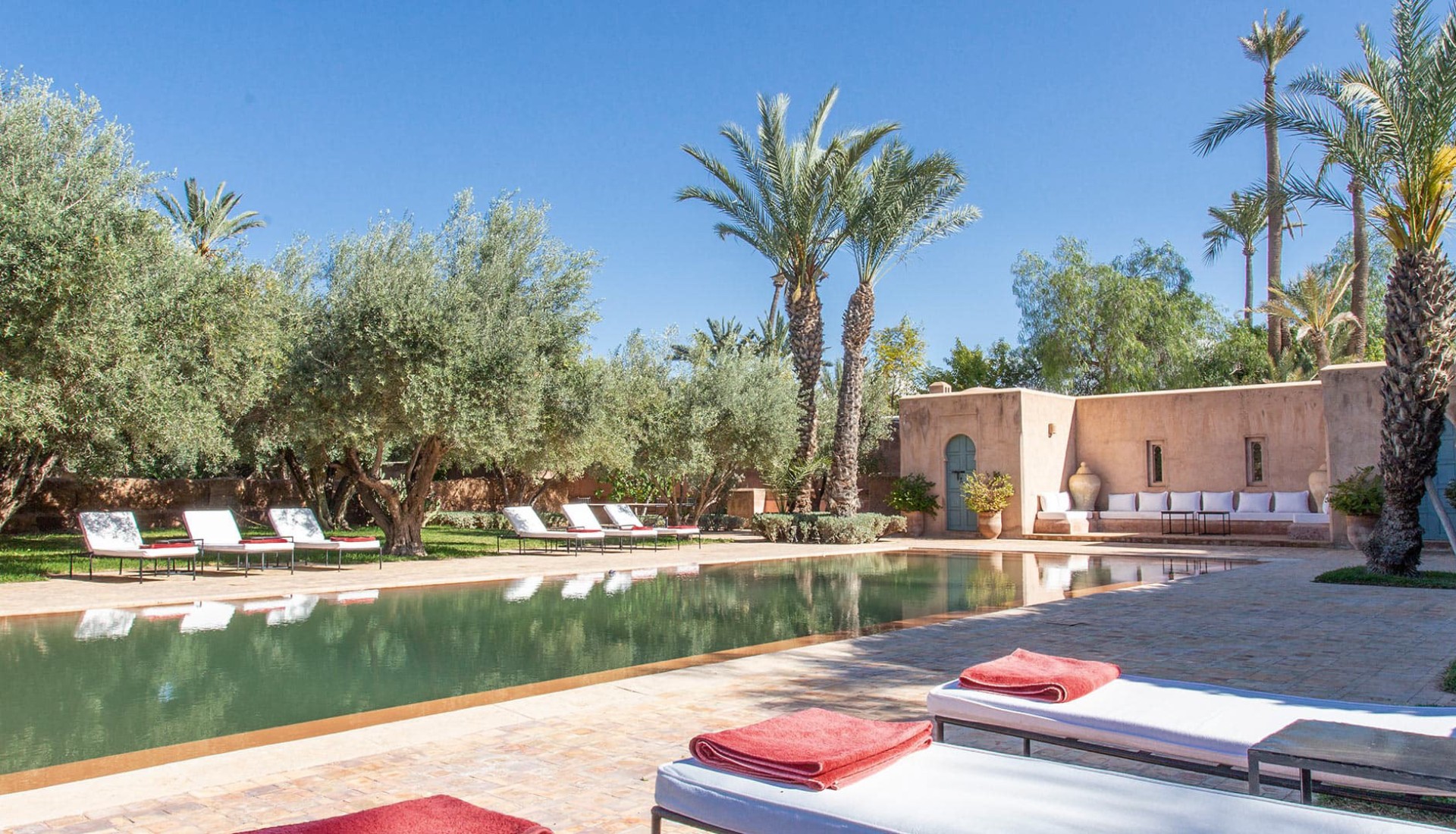 Villa Gardien du Ciel pool and gardens in Marrakech