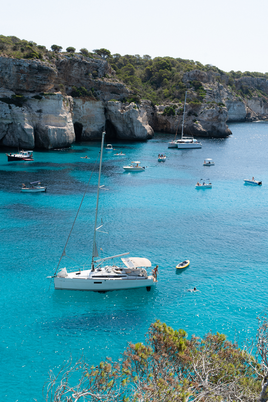 Menorca coastline with turquoise coves